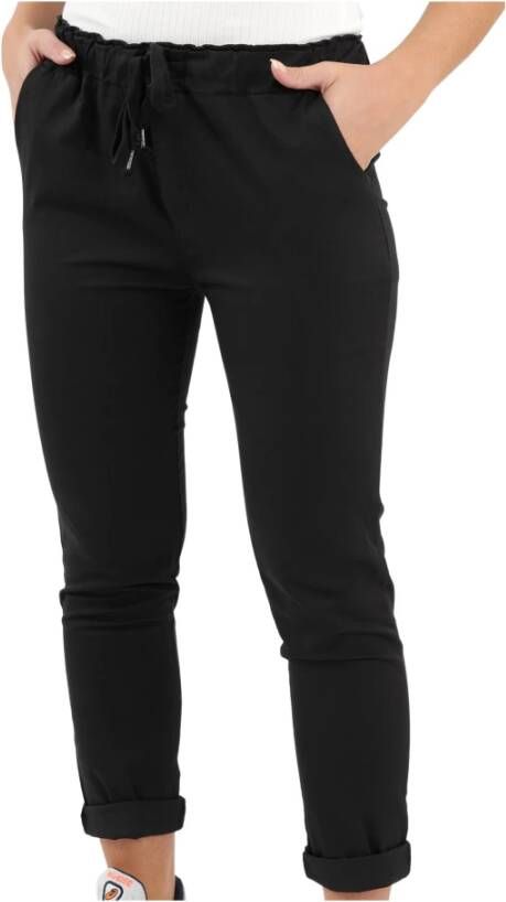 2-Biz Slim-Fit Zwarte Broek Zwart Dames
