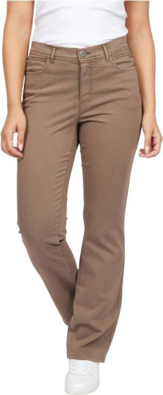 2-Biz Stijlvolle en Comfortabele Rechte Broek Bruin Dames