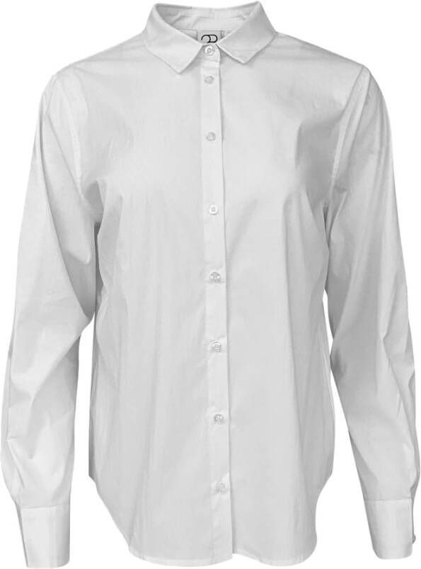 2-Biz Stijlvolle witte blouse met knoopsluiting White Dames