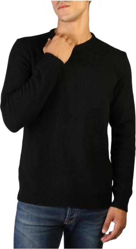 360cashmere 100% Cashmere Men's Sweater Zwart Heren