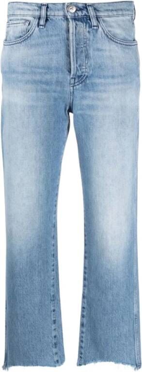 3X1 Bijgesneden jeans Blauw Dames