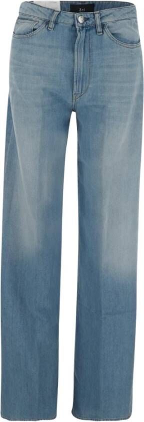 3X1 Straight Jeans Blauw Dames