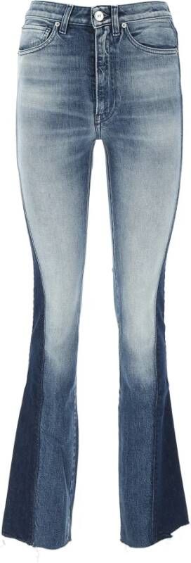 3X1 Uitlopende broek Blauw Dames