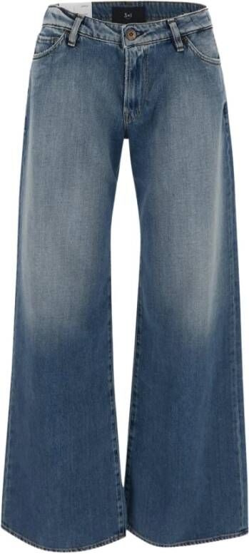 3X1 Wide Jeans Blauw Dames
