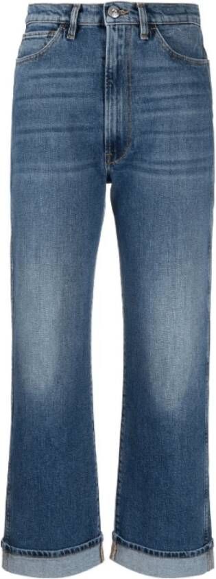 3X1 Wide Trousers Blauw Dames