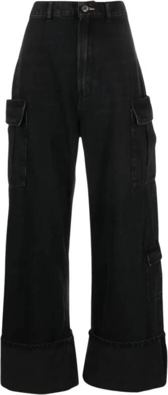3X1 Wide Trousers Zwart Dames
