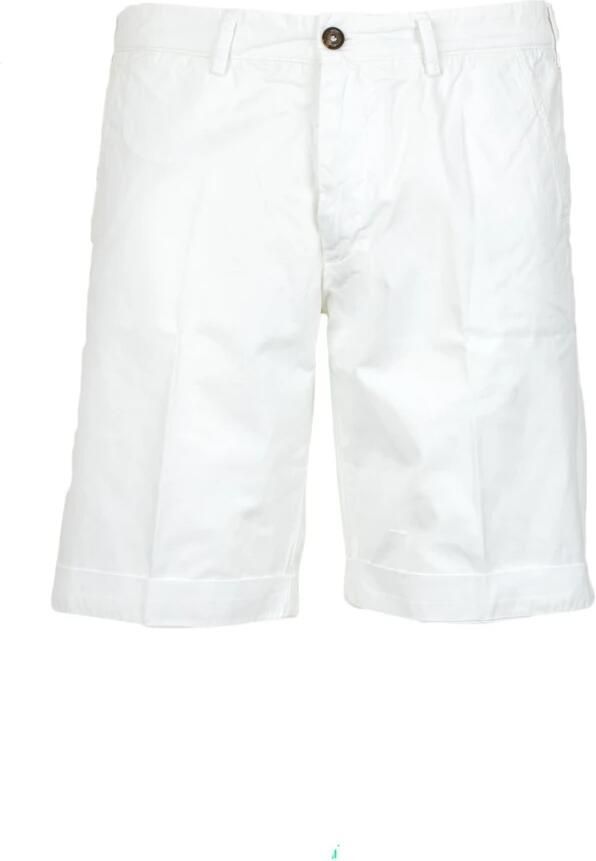 40Weft Stijlvolle Bermuda Shorts White Heren