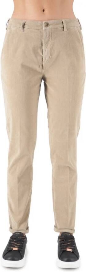 40Weft Beige Oxford Chino Broek Briana Beige Dames