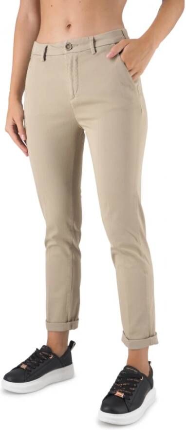 40Weft Beige Oxford Chino Broek Briana Beige Dames
