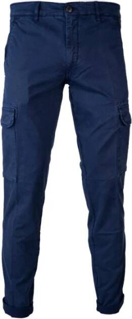 40Weft Leather Trousers Blauw Heren
