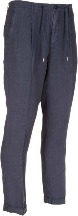 40Weft Slim-fit Trousers Blauw Heren
