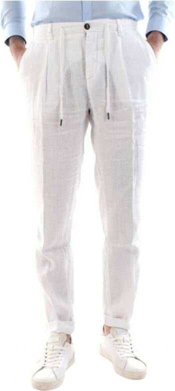 40Weft Slim-fit Trousers White Heren