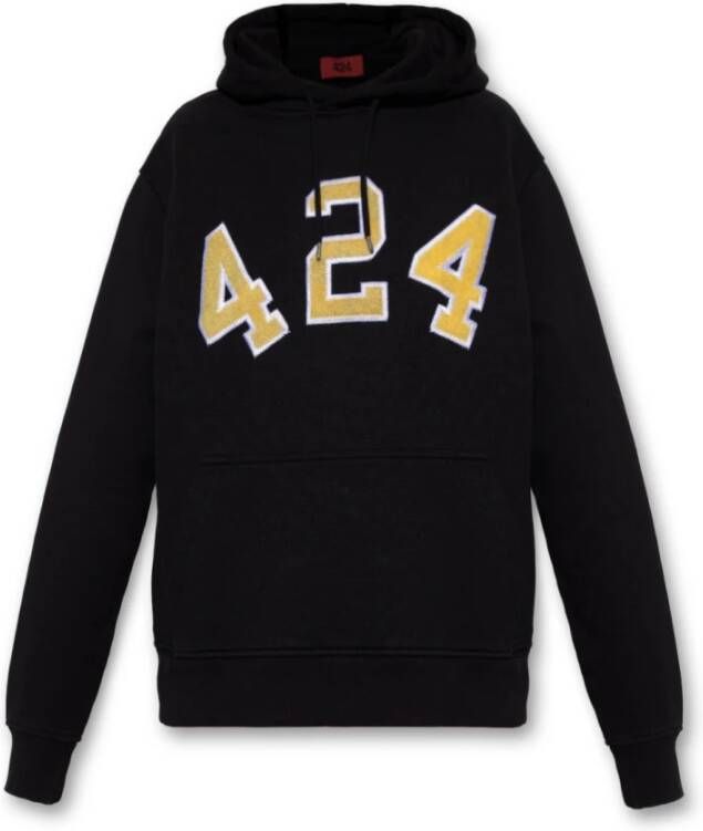 424 Logo hoodie Zwart Heren