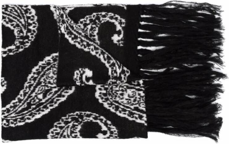 424 sjaals zwart Black Heren