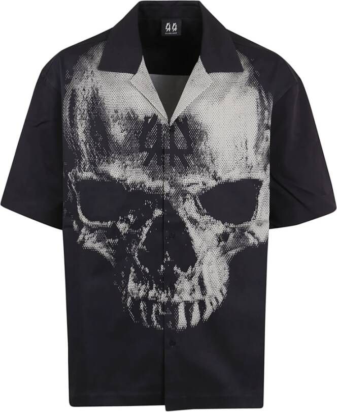 44 Label Group Short Sleeve Shirts Zwart Heren