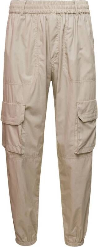 44 Label Group Tapered Trousers Beige Heren