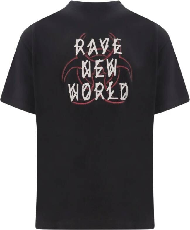 44 Label Group Zwart Katoenen T-Shirt met Bedrukt Logo Zwart Heren