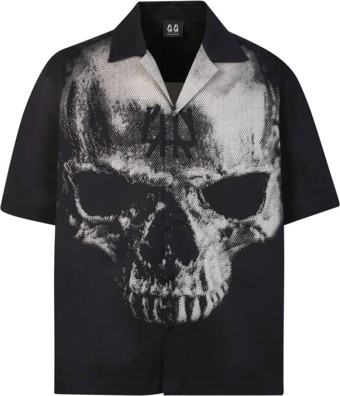44 Label Group Zwart T-shirt met schedelprint voor heren Zwart Heren