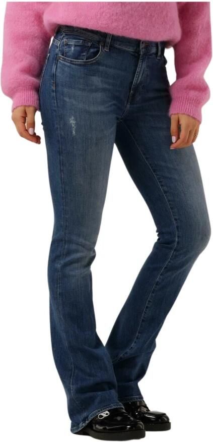 7 FOR ALL MANKIND Dames Jeans Hw Skinny Slim Illusion Alleyway With Raw Cut Donkerblauw - Foto 5