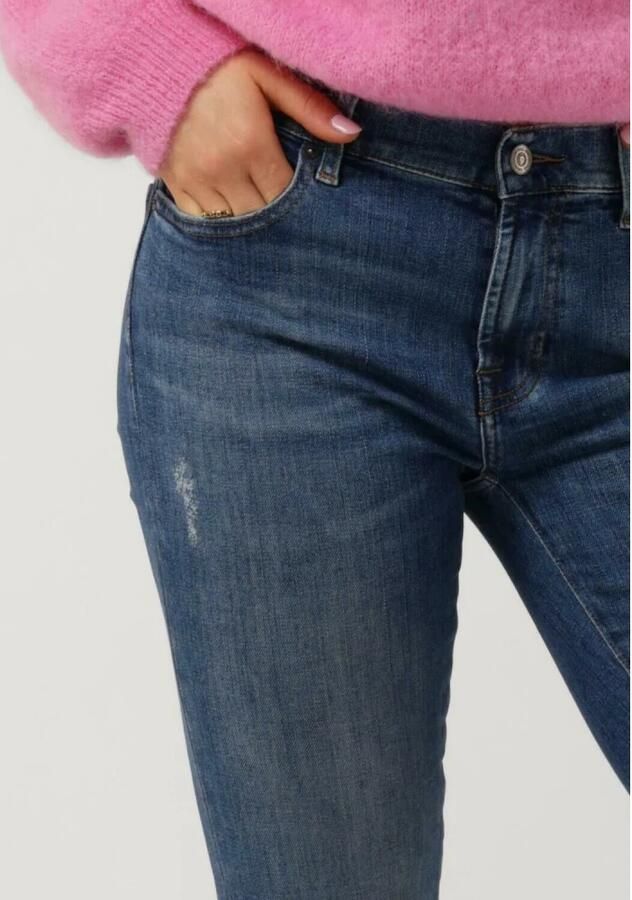 7 FOR ALL MANKIND Dames Jeans Hw Skinny Slim Illusion Alleyway With Raw Cut Donkerblauw - Foto 4