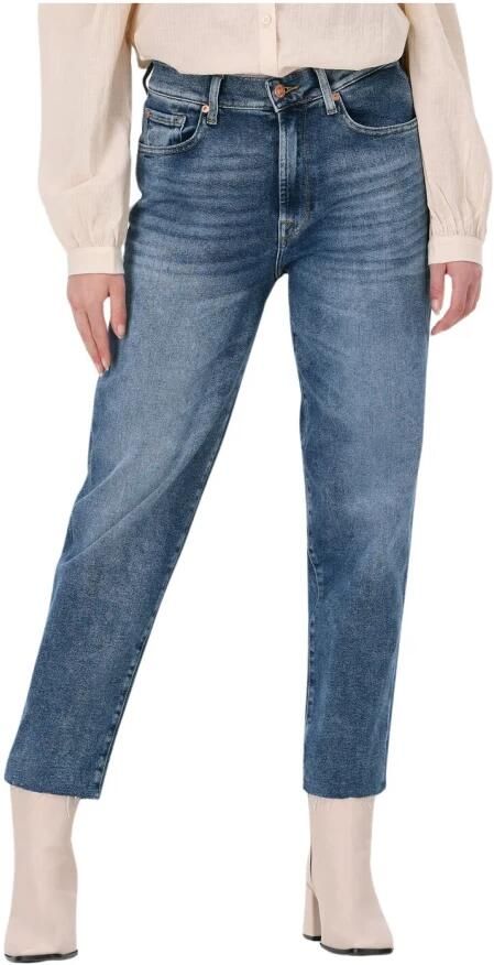 7 For All Mankind Jeans Straight Blauw Blue Dames - Foto 3