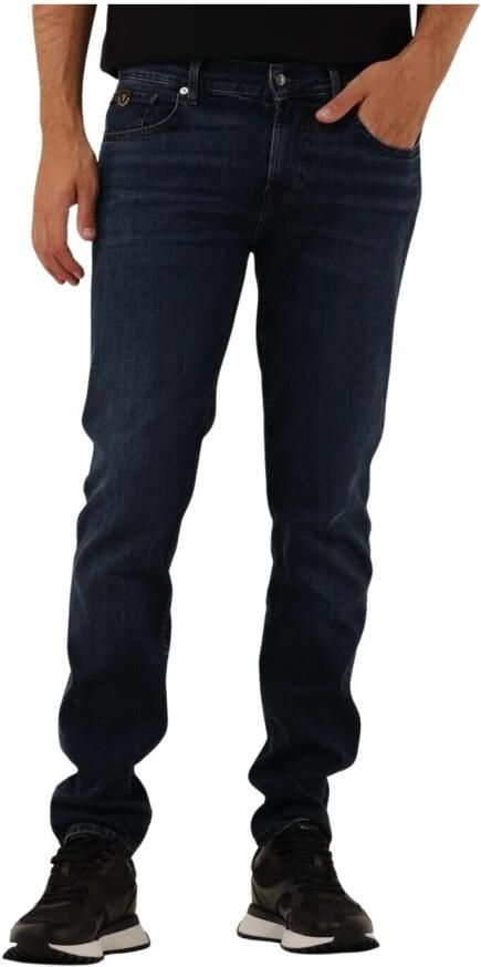 7 FOR ALL MANKIND Heren Jeans Slimmy Tapered Special Editon Stretch Tek Comma Donkerblauw - Foto 5