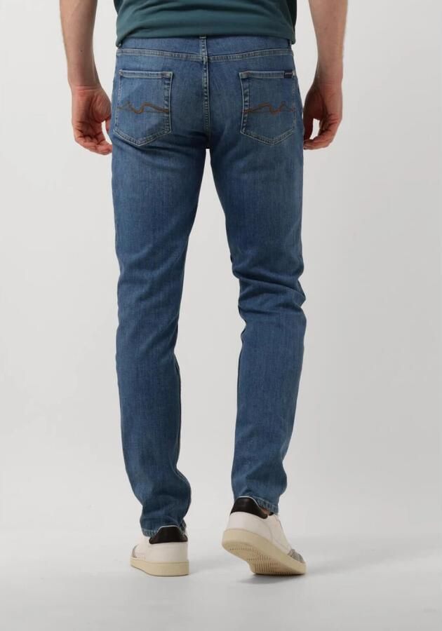 7 For All Mankind Slim Fit Jeans Donkerblauw Blue Heren - Foto 2