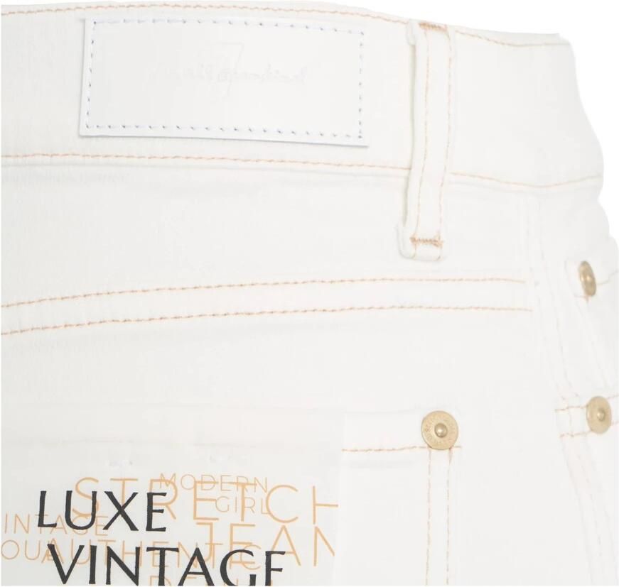 7 For All Mankind Witte Wide Leg Jeans Lotta Sugar White Dames - Foto 6