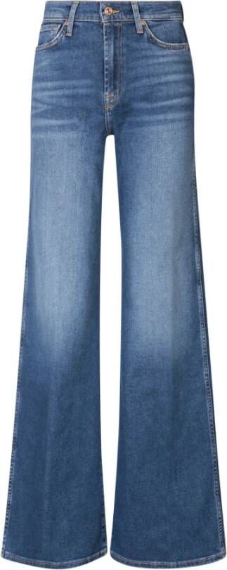 7 For All kind Blauwe Jeans voor Stijlvol en Comfortabel Blauw