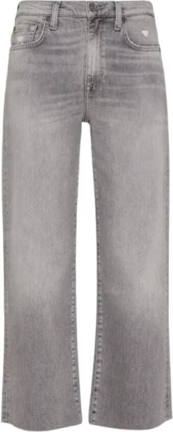 7 For All Mankind Cropped Alexa Luxe Vintage Jeans Grijs Gray Dames