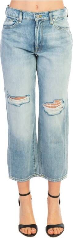 7 For All Mankind Moderne Straight Jeans Blue Dames