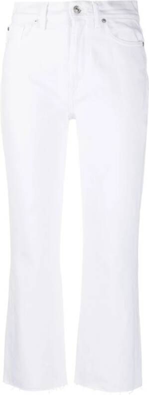 7 For All Mankind Cropped Jeans White Dames