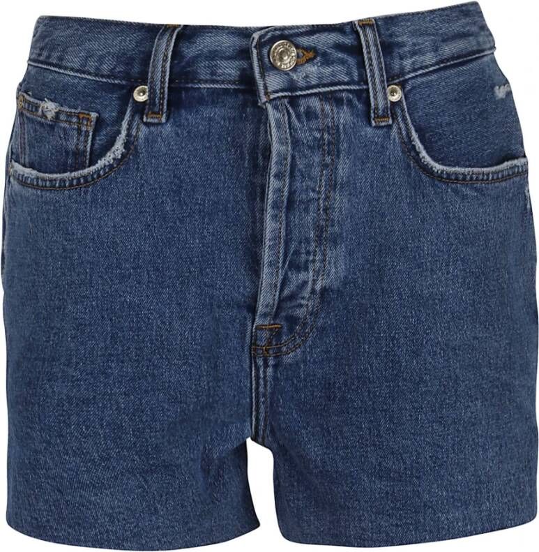 7 For All Mankind Denim Shorts Blauw Dames