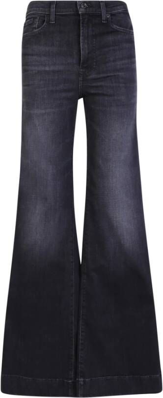 7 For All Mankind Dojo flard jeans met 7 voor de hele mensheid. Gemaakt na een eigentijds en innovatief ontwerp Zwart Dames