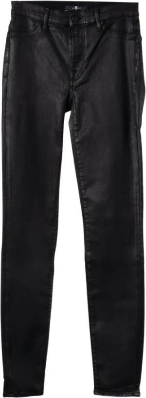 7 For All Mankind Leather Trousers Zwart Heren