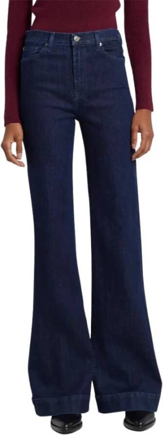 7 For All Mankind Lotta High Waist Flare Jeans Blauw Dames