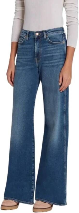 7 For All Mankind Lotta High-Waisted Flare Jeans Blauw Dames