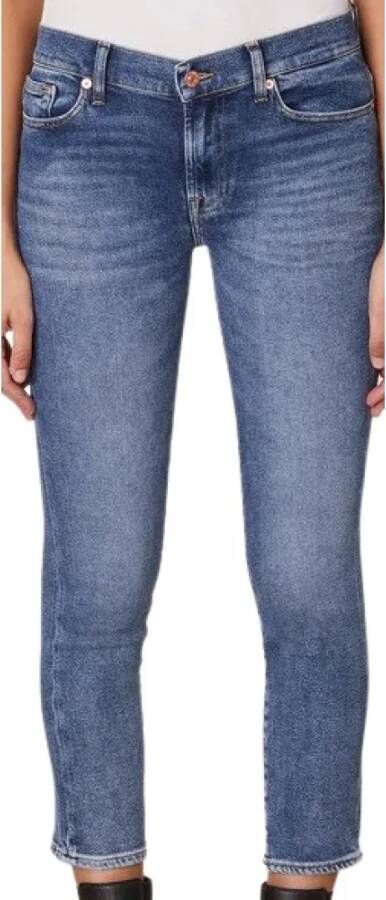 7 For All Mankind Skinny Jeans Blauw Dames