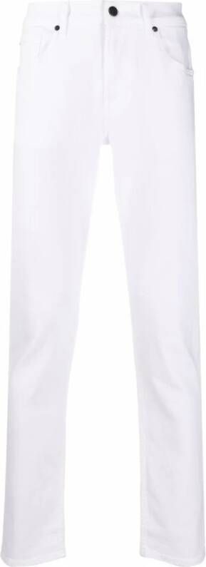 7 For All Mankind Witte Skinny-Cut Jeans White Heren
