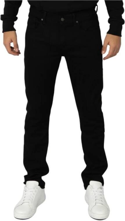 7 For All Mankind Zwarte Slimmy Tapered Luxe Performance Jeans Black Heren