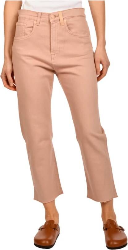 7 For All Mankind Slim-fit Trousers Roze Dames