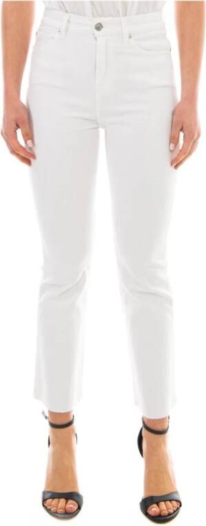 7 For All Mankind Slim-fit Trousers Wit Dames