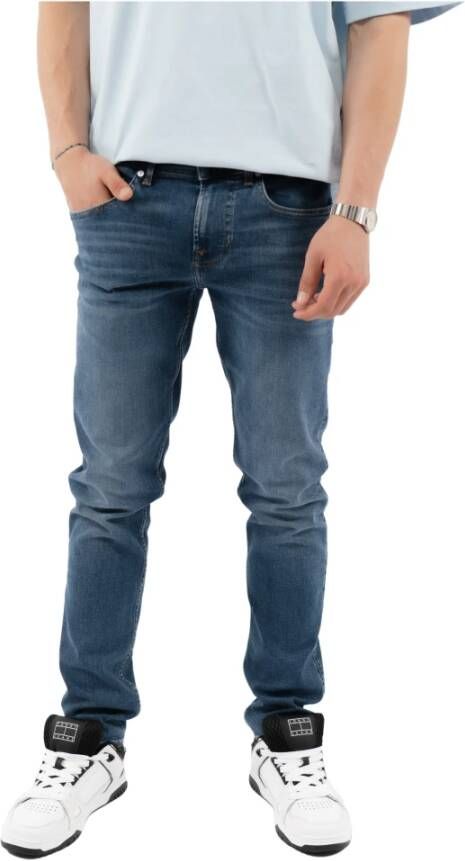 7 For All Mankind Slimmy Tapered Stretch Tek Twister Jeans Blauw Heren