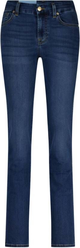 7 For All Mankind Kimmie Straight Jeans Blue Dames
