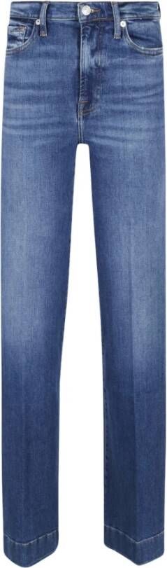 7 For All Mankind Straight Jeans Blauw Dames