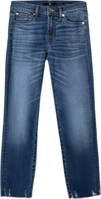 7 For All Mankind Straight Jeans Blauw Heren