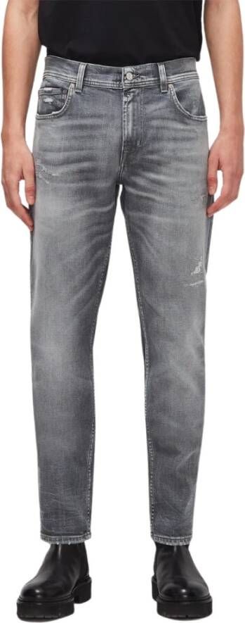 7 For All Mankind Straight Jeans Grijs Heren