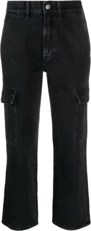 7 For All Mankind Straight Jeans Zwart Dames