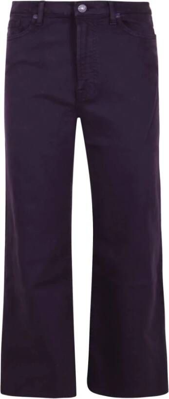 7 For All Mankind THE Cropped JO Colored Stretch Purple Dames
