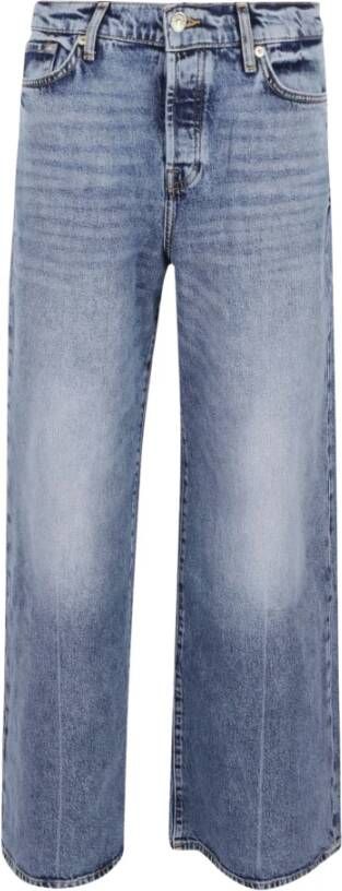 7 For All Mankind Wide Jeans Blauw Dames